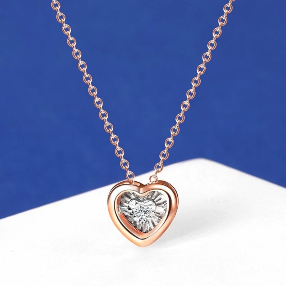 0.029ct. t.w. Diamond Heart Necklace